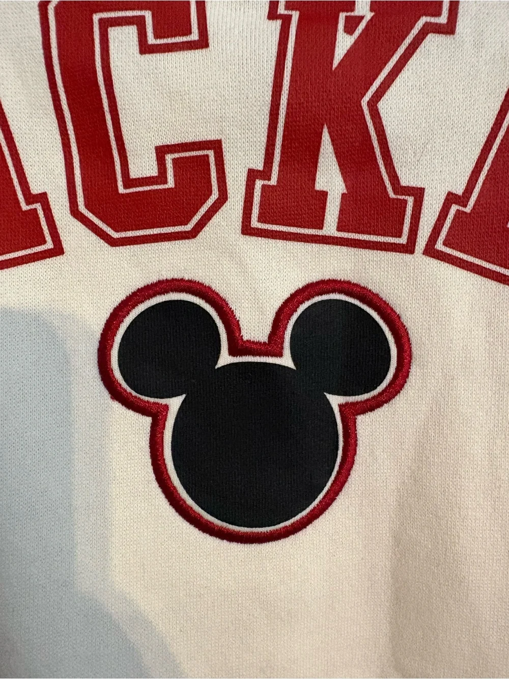 Disney Cream & Black Mickey Mouse '28' Polo long sleeve